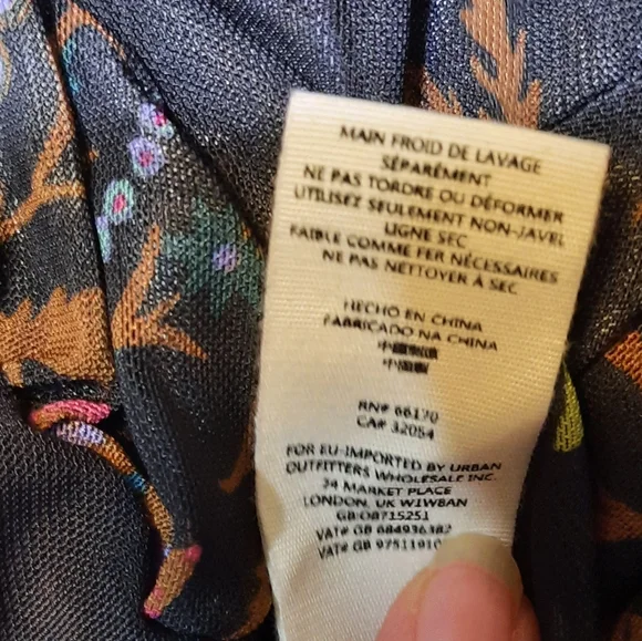 FREE PEOPLE Wildflower Mesh Blouson Top Ruffle Long Sleeve Oversized XS 2 4 6 - Picture 5 of 8